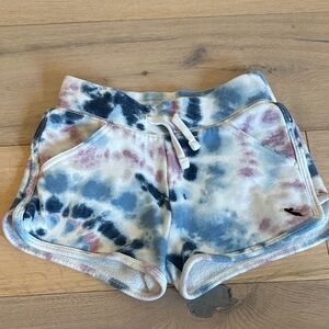 Abercrombie Kids 5/6 Tie-Dye Athletic Shorts - Blue, Purple, White